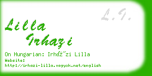 lilla irhazi business card